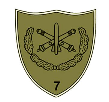 BATALIONUL 7  ARUNCATOARE PROIECTILE REACTIVE ,,GENERAL VASILE DANACU” - Ecuson de maneca pentru ținuta de instrucție