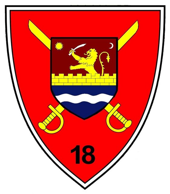 Brigada 18 Infanterie “BANAT” – ecuson tinuta de oras, serviciu sau ceremonie
(18th Infantry Brigade, office or full dress)