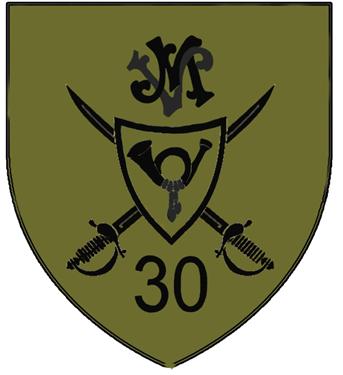 Brigada 30 Garda ,,MIHAI VITEAZUL“   - Ecuson de maneca pentru uniforma de instructie