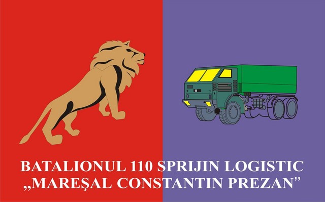 BATALIONUL 110 SPRIJIN LOGISTIC „MARESAL CONSTANTIN PREZAN” - steag de identificare