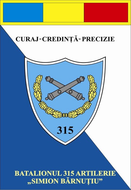 BATALIONUL 315 ARTILERIE  “SIMION BARNUTIU” - fanion