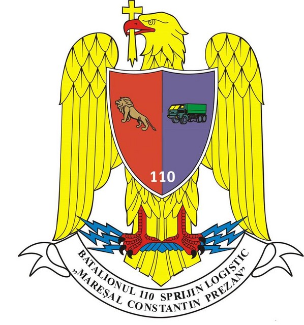 BATALIONUL 110 SPRIJIN LOGISTIC „MARESAL CONSTANTIN PREZAN” - insemn heraldic