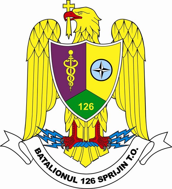 BATALIONUL 126 SPRIJIN T.O. - insemn heraldic