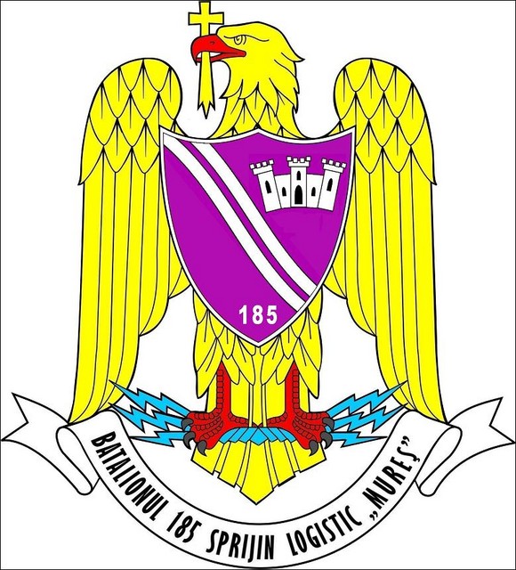 BATALIONUL 185 SPRIJIN LOGISTIC - insemn heraldic(185th Logistic Support Battalion)
