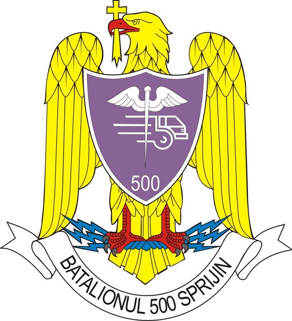 BATALIONUL 500 SPRIJIN - insemn heraldic