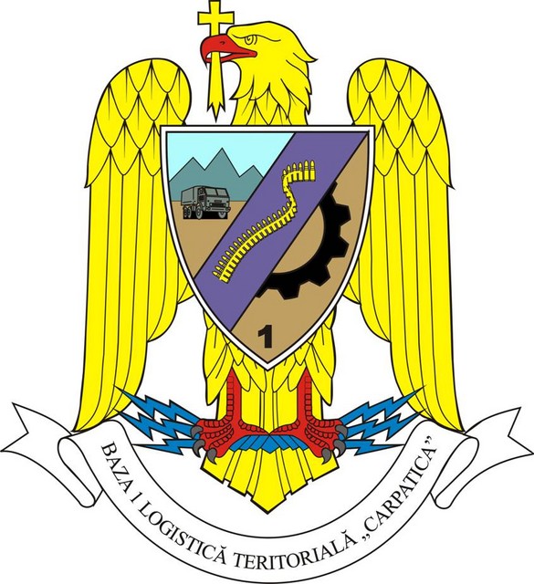 BAZA 1 LOGISTICA TERITORIALA „CARPATICA” - insemn heraldic