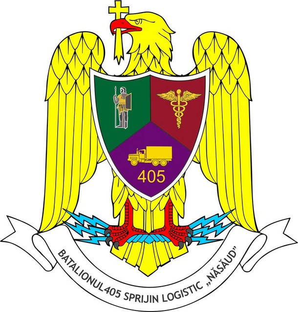 Batalionul 405 Sprijin Logistic „Nasaud” - insemn heraldic