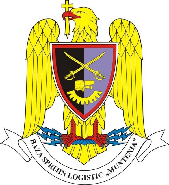 Baza Sprijin Logistic „Muntenia”  - insemn heraldic („Muntenia” Base for Logistic Support)