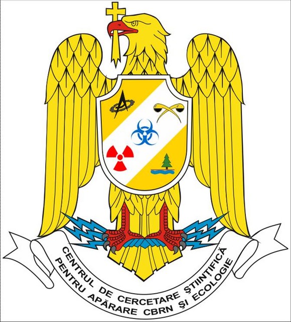 CENTRUL DE CERCETARE STIINTIFICA PENTRU APARARE CBRN SI ECOLOGIE - insemn heraldic