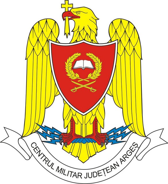 CENTRUL MILITAR JUDETEAN ARGES - insemn heraldic