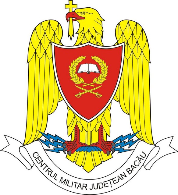 CENTRUL MILITAR JUDETEAN BACAU - insemn heraldic