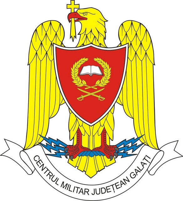 CENTRUL MILITAR JUDETEAN GALATI - insemn heraldic