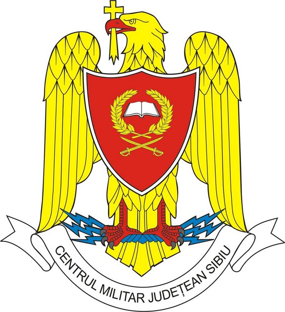 CENTRUL MILITAR JUDETEAN SIBIU - insemn heraldic