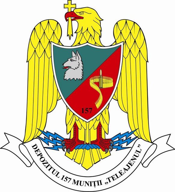 DEPOZITUL 157 MUNITII ,,TELEAJENUL” - insemn heraldic