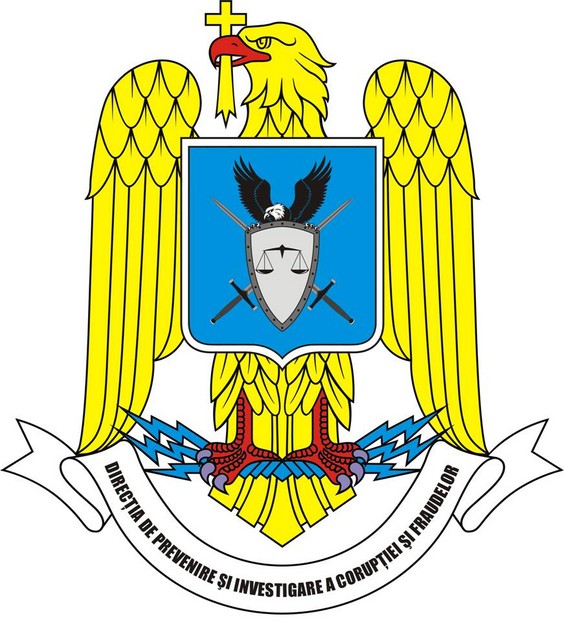 DIRECTIA DE PREVENIRE SI INVESTIGARE A CORUPTIEI SI FRAUDELOR - insemn heraldic