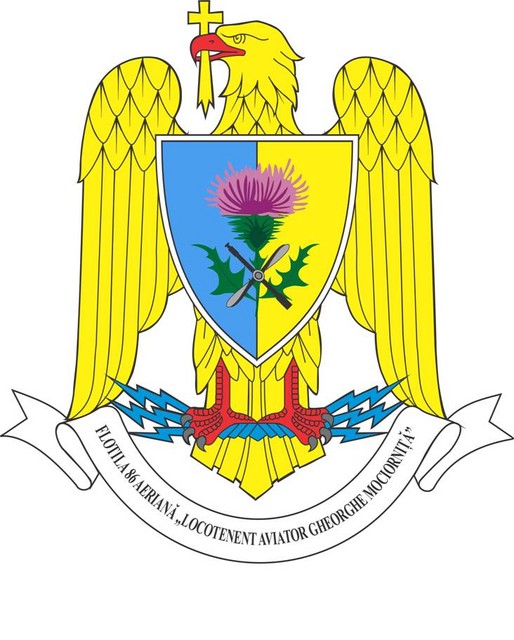 FLOTILA 86 AERIANA „LOCOTENENT AVIATOR GHEORGHE MOCIORNITA” - insemn heraldic