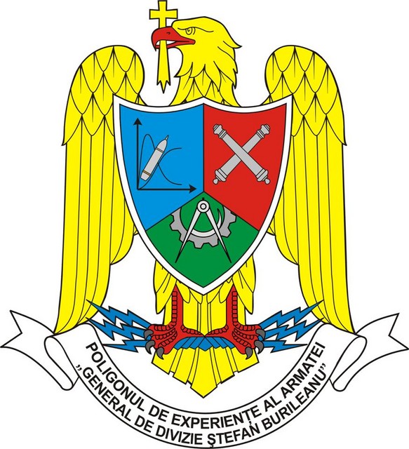 POLIGONUL DE EXPERIENTE AL ARMATEI „GENERAL DE DIVIZIE STEFAN BURILEANU”- insemn heraldic