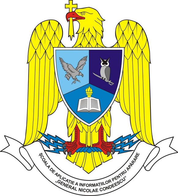 Scoala de aplicatie a informatiilor pentru aparare „General Nicolae Condeescu” - insemn heraldic