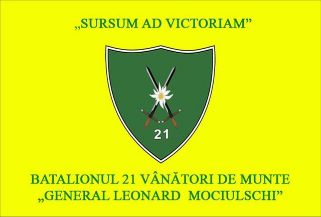 BATALIONUL 21 VANATORI DE MUNTE “GENERAL LEONARD MOCIULSCHI” - steag de identificare