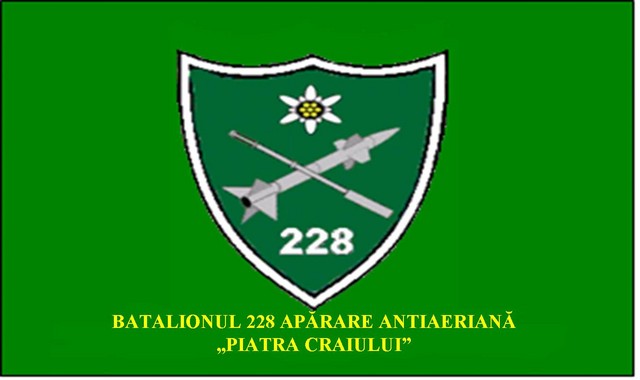 BATALIONUL 228 APARARE ANTIAERIANA „PIATRA CRAIULUI” – steag de identificare