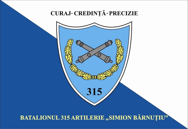 BATALIONUL 315 ARTILERIE  “SIMION BARNUTIU” - steag de identificare