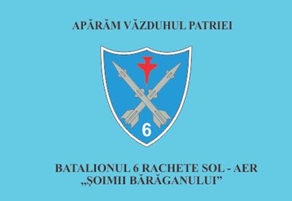 BATALIONUL 6 RACHETE SOL-AER ,,ȘOIMII BARAGANULUI” - Steag de identificare