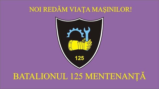 Batalionul 125 Mentenanta - Steag de identificare