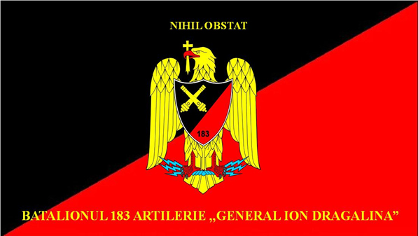 Batalionul 183 artilerie ,,GENERAL ION DRAGALINA” - Steag de identificare