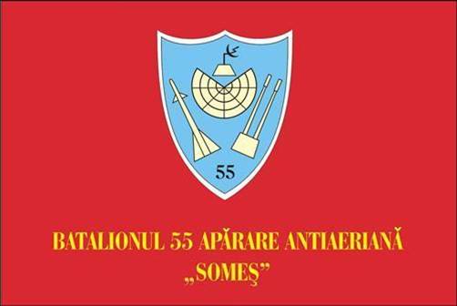 Batalionul 55 Aparare Antiaeriana „Somes” - steag de identificare