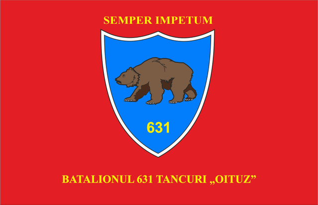 Batalionul 631 Tancuri ,,OITUZ“   - Steag de identificare - avers