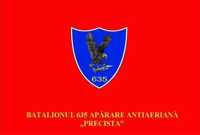 Batalionul 635 Aparare Antiaeriana “Precista” - steag de identificare