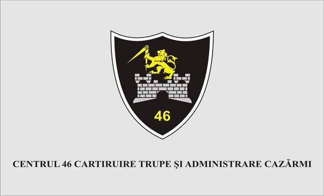 CENTRUL 46 CARTIRUIRE TRUPE SI ADMINISTRARE CAZARMI - steag de identificare