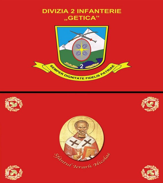 COMANDAMENTUL DIVIZIEI 2 INFANTERIE „GETICA” – steag de identificare