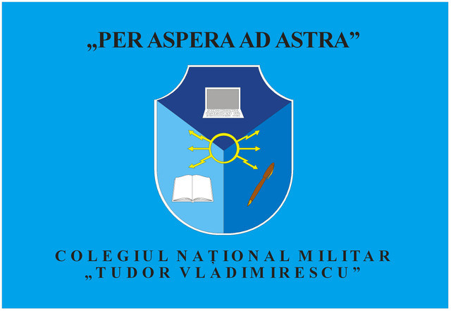 Colegiul national militar ,,TUDOR VLADIMIRESCU”  - Steag de identificare - avers