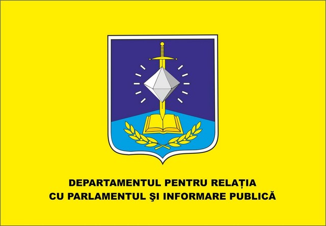 DEPARTAMENTUL  PENTRU RELATIA CU PARLAMENTUL SI INFORMARE PUBLICA - steag de identificare