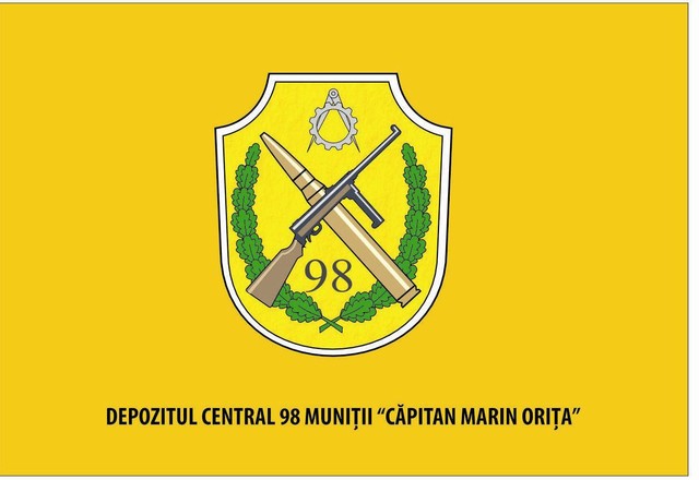 Depozitul Central 98 Munitii ,,CAPITAN MARIN ORITA“  - Steag de identificare - fata