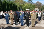 Aspect din timpul ceremoniei militare organizate la Carei - foto Valentin Ciobarca