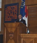 Aspect din timpul prelegerii sustinute la UNAp - foto Cristina Barna