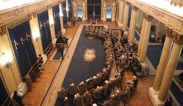 Ceremonie de inaintare in gradul urmator a unor militari in retragere