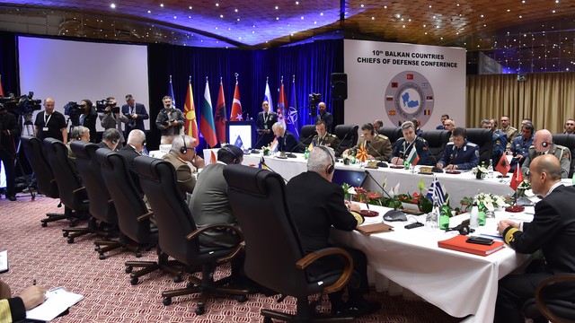 Locțiitorul șefului SMG la cea de-a zecea reuniune a șefilor apararii din statele din Balcani foto: MApN Turcia