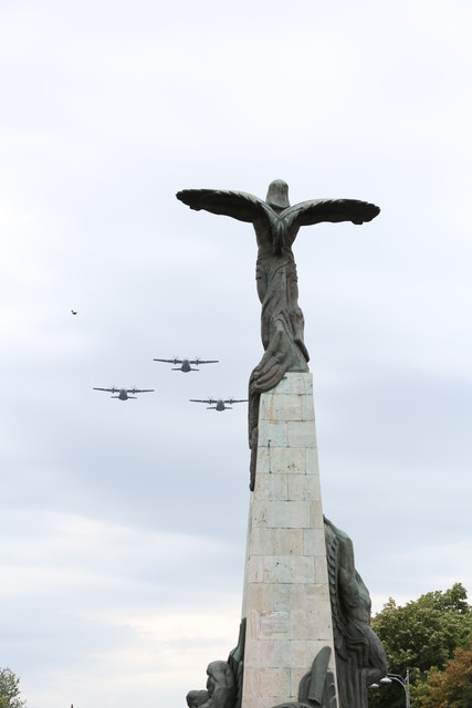 Ceremonia militara si religioasa cu depuneri de coroane de flori, in memoria eroilor aviatori - Monumentul Eroilor Aerului din Piata Aviatorilor
Foto: Vali Ciobirca
