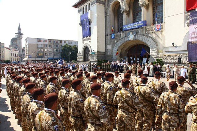 Ceremonia de plecare in misiune, in Teatrul de Operatii din Afganistan, a Batalionului 341 Infanterie Protecția Forței „Rechinii Albi