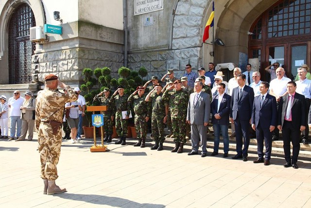 Ceremonia de plecare in misiune, in Teatrul de Operatii din Afganistan, a Batalionului 341 Infanterie Protecția Forței „Rechinii Albi
