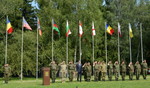 Ceremonia de deschidere a exercițiului, in prezența ministrului apararii naționale și a șefului Statului Major General - foto Valentin Ciobirca