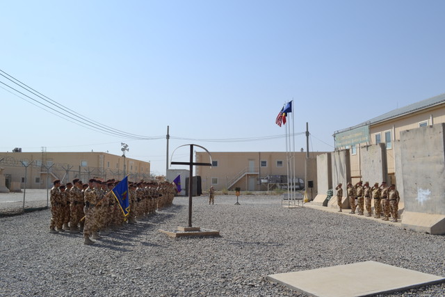 Ceremonia militara dedicata Zilei Imnului National in Baza Aeriana Militara Kandahar
foto: Iulian Cadulencu