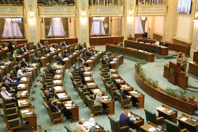 Discursul sefului Statului Major General, generalul Nicolae Ciuca, susținut in cadrul lucrarilor Comisiei de Aparare și Securitate a Adunarii Parlamentare a NATO, București, 7 octombrie 2017 - foto Petrica Mihalache