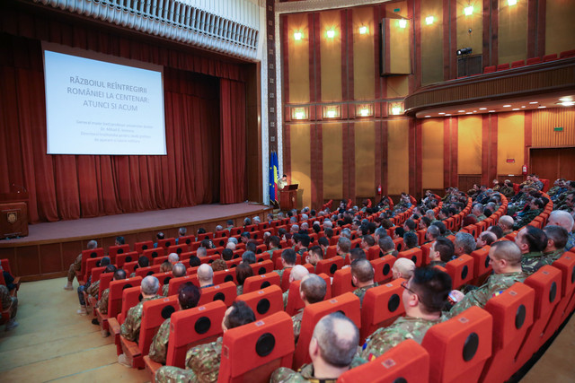 Simpozion dedicat Centenarului Marii Uniri de la 1918 la sediul Ministerului Apararii Naționale Foto: Nicusor Comanescu
