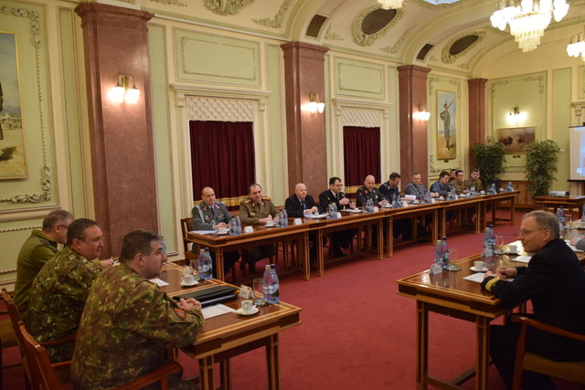Vizita delegatiei de ofiteri-studenti de la Academia de Conducere a Bundeswehr-ului din Germania la Statul Major al Apararii Foto: Nicusor Comanescu