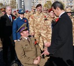 Aspecte de la ceremonia militara și religioasa organizata la Monumentul Eroilor cazuti in Teatrele de Operatii si pe teritoriul Romaniei