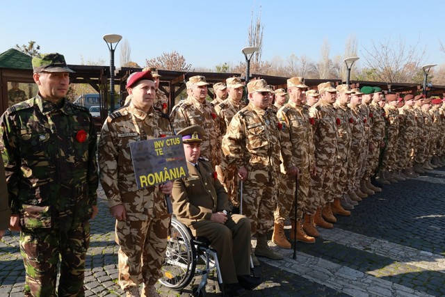 Aspecte de la ceremonia militara și religioasa organizata la Monumentul Eroilor cazuti in Teatrele de Operatii si pe teritoriul Romaniei